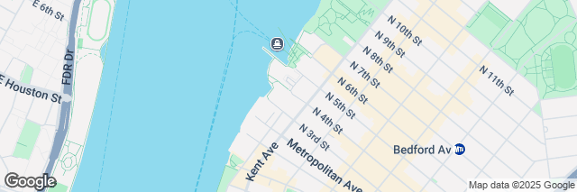 Google Maps New York City Williamsburg, 184 Kent Ave, Brooklyn, NY 11249-3118, United States of America